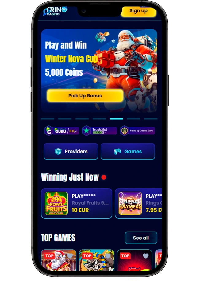 trino casino app main